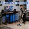 thumbnail image 4 of Yalumo PC Stand for Floor, Adjustable Computer Tower Stand, PC Tower Stand for Carpet, CPU Stand Under Desk for Gaming Home Office , PC Holder Cart with Locking Caster Wheels for Students and Gamers, 4 of 7