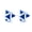 Blue, variant on MATROOY Earrings imitation Mosan diamond triangle sex apathy wind plated platinum triang-Blue