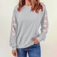 thumbnail image 4 of Ltctricy Womens Valentine's Day Sweatshirts Cute Heart Print Long Sleeve Pullover Tops for Gifts Comfy Fashion Shirts, 4 of 7