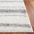thumbnail image 4 of SAFAVIEH Border & Stripe Jerred Striped Shag Area Rug, Ivory/Grey, 8' x 10', 4 of 8