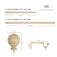 thumbnail image 7 of Mainstays 3/4" Faux Wood Ball Curtain Rod Set, 30-84", 7 of 7
