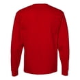 thumbnail image 6 of Hanes Essential Long Sleeve T-Shirt, Men's Crewneck Classic Fit Tee, Deep Red, XL, 6 of 6