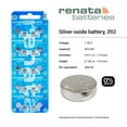 thumbnail image 2 of Renata 392 SR41W Batteries - 1.55V Silver Oxide 392 Watch Battery (20 Count), 2 of 6