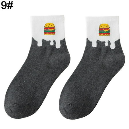 

LINASHI Socks Cute Women Strawberry Banana Peach Fruit Food Elastic Cotton Middle Tube Socks
