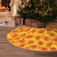 thumbnail image 4 of Salouo fall retro maple leaf Christmas Tree Skirt 48" Farmhouse Christmas Decorations Snowman Xmas Tree Skirt Tree Mat for Holiday Party Decor, 4 of 8