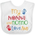 thumbnail image 3 of Inktastic My Nonna and Nonno Love Me Grandchild Boys or Girls Baby Bib, 3 of 4