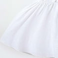 thumbnail image 5 of FRSASU Girls Ruffle Summer Cotton Linen Mini Dress Loose Sleeveless Swing A-Line Cute Princess Party Dresses White, 5 of 6