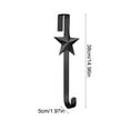 thumbnail image 3 of NWOKYZGH 1Pc Christmas Wreath Hanger Over the Door Metal Wreath Hook Star Snowflake Christmas Tree Wreath Holder for Xmas Party Decor Door Wall Home office, 3 of 6