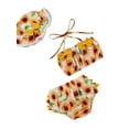 thumbnail image 3 of Seyurigaoka Baby Girl's Flower Print Crop Top, Short Pants and Hat 3PC-Swimsuit, 3 of 8