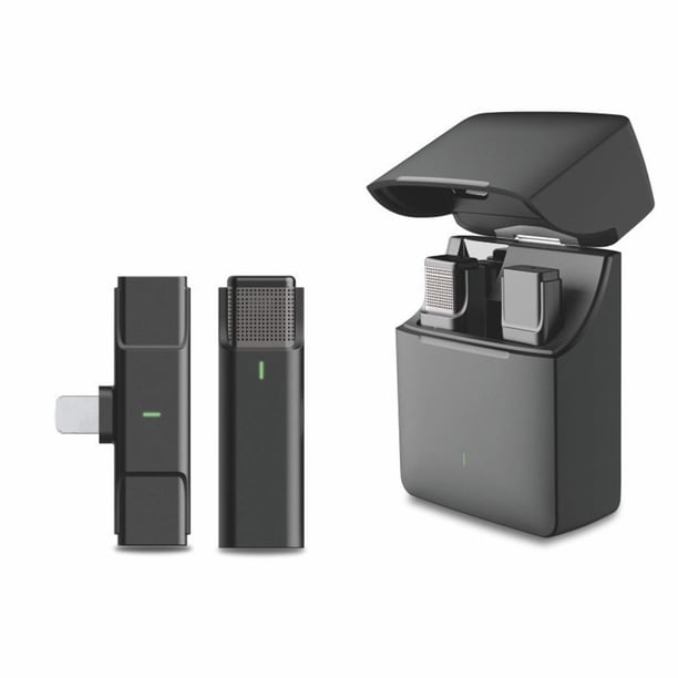Micrófono Lavalier Inalámbrico Compatible Con Iphone/Android 2,4 Ghz Solapa Mini Micrófono Clip Plug And Play Micrófono Con Reducción De Ruido Methold EL017223-01