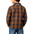 thumbnail image 7 of Ultrave Boys Plaid Flannel Shirt Long Sleeve Button Down Lapel Casual Kids Top with Chest Pocket 2-15Y, 7 of 7