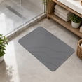 thumbnail image 6 of Stone Bath Mat, Quick Dry Non Slip Super Absorbent Diatomaceous Earth Bath Mat for Bathroom, Shower Floor and Door Entrance, Grey Bathroom Rug for Home Use, 16 X 24 Inch, 6 of 8