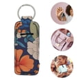 thumbnail image 3 of Unique Bargains 1 Pc Stylish Flower Pattern Lipstick and Perfume Cover Handbag Charm Decorative Keychain Blue, 3 of 5