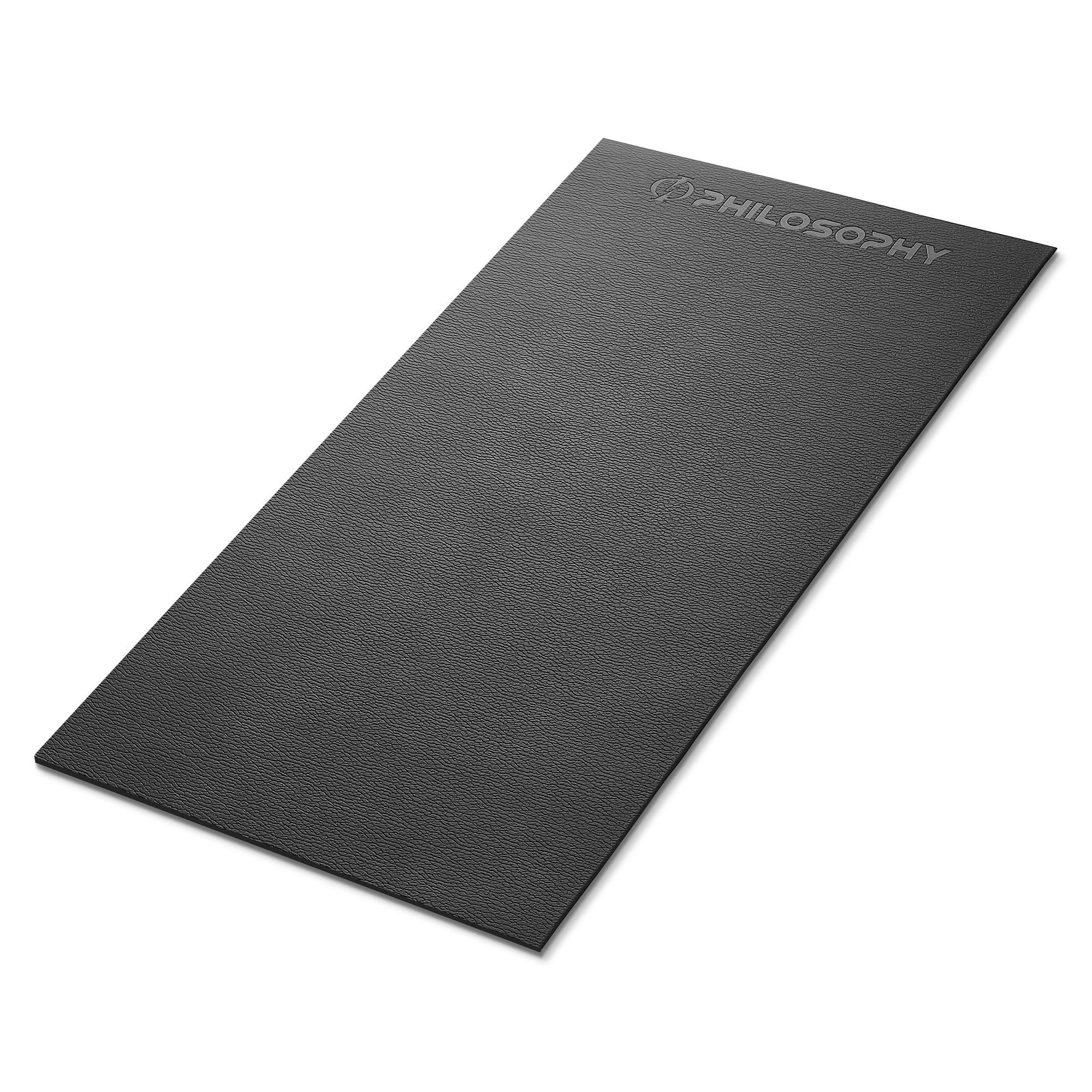 Treadmills Philosophy Gym Exercise Equipment Mat 6mm Thick High Density PVC Floor Mat for Ellipticals Stationary Bikes Rowers 