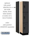 thumbnail image 4 of 15" Wide Triple Tier Designer Wood Locker - 1 Wide - 6 Feet High - 18 Inches Deep - Black, 4 of 4