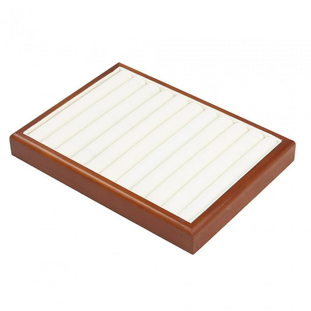 Bandeja organizadora de pendientes, caja de almacenamiento de madera, regalo para mujer, caja de joyería apilable para tienda Para anillo