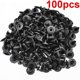 thumbnail image 1 of 100Pcs Universal Car Truck Bumper Fender Rivet Fastener Clips 6mm Hole Black Plastic Car Interior Accessories, 1 of 5