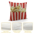 thumbnail image 4 of Qinduosi &nbsp;Movie Theater Time Throw Pillow Covers Old Fashioned Icons Decorative Pillowcase Red and White Stripe Cushion Case Cover Home Decor Inch ( ), 4 of 5
