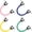 Pink, Yellow, Green, Blue, variant on 4 Pack Ski Tip Connector Trainer for Beginners, Ski Wedge Training Aid with Adjustable Clamps, Speed Control & Turning Practice Tool, Pink Yellow Green Blue