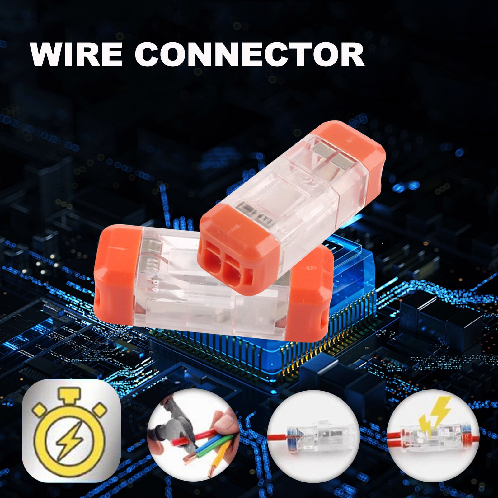 TUTUnaumb New Hot Sale Pair Insulated Wire Connector Wire Terminal Cable  Crimp Connector Household Wire Butt Connectorfor Home Household-Orange 