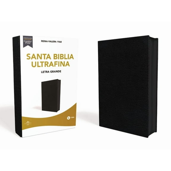 Rvr60, Santa Biblia, Letra Grande, Piel Fabricada, Negro, Con Cierre, Palabras de Jesus En Rojo, Comfort Print, (Hardcover)