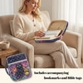 thumbnail image 3 of ZUXONGSY Cat Daisy Galaxy Print Bible Case for Women Quilted Bible Carrier Sturdy Christian Tote Bag with Handle ChuZU Bag for Study, 3 of 7