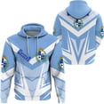thumbnail image 3 of Ropa de primavera y otoño para hombre, sudaderas con capucha holgadas de gran tamaño con estampado 3D de la bandera uruguaya y el emblema nacional uruguayo para hombre, 3 of 5