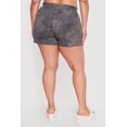 thumbnail image 4 of Women's Plus Size Acid Wash Lip Graphic Shorts, 4 of 4