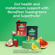 Benefiber Prebiotic Glp-1 Friendly Fiber + Supergreens Dietary Supplement Powder, Watermelon Lemonade Flavor, 8.8 oz (250g), 25 Day Supply