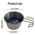 thumbnail image 5 of MOMOJIA Multipurpose Stainless Steel 200ml Outdoor Camping Dish Heat Resistant Dining Solution Hiking Cup for Outdoor Activity, 5 of 14