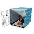 thumbnail image 2 of Floral Dog Crate Cover, Blossoming Magnolia Branches Flourishing Tree Spring Season Fragrance, Easy to Use Pet Kennel Cover for Dogs, 35" x 23" x 27", Sky Blue Indigo and White, by Ambesonne, 2 of 6