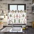thumbnail image 4 of Yayeee Kitchen Curtains Tier Pair Light Filtering 27"x36" Rod Pocket Short Cafe Window Panel, Brown Christmas House, 4 of 7