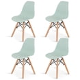thumbnail image 1 of Sillas Infantiles para Niños con Asiento Ergonomico de Plastico y Estructura de Madera Diseño Tipo Eames - Sillas Preescolar Estilo Moderno con Soporte de Acero Set 4 Piezas, 1 of 5