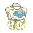 thumbnail image 2 of Susaid Cartoon Frogs Print Bibs for Babies Toddlers Adjustable Waterproof Free Soft Durable Bibs for eating with Large Pocket Food Catcher, 2 of 8