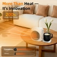 thumbnail image 3 of Fanqiebros Upgraded Space Heater, Coffee Mug Warmer for Desk, 12H Timer, 800W PTC Ceramic Heater, 2 Speeds Small Portable Electric Heater for Bedrooms, Offices, Home, 3 of 10