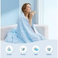 thumbnail image 5 of Cooling Comforter Queen Size, Double-Sided Cooling Tech Fabric Blanket for Hot Sleepers and Night Sweats, All-Season Breathable Lightweight Comforter, Light Blue, 5 of 8