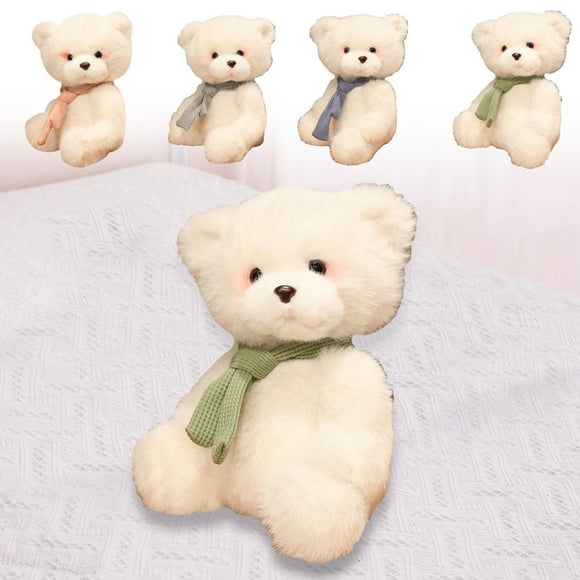 Sentmoon Dance Recital Gifts for Girls 9 Inches White Bear Scarf Toy Children's Little White Bear Sleeps Doll Boy And Girl Holiday Birthday Gift Indoor & Outdoor Play