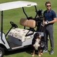 thumbnail image 3 of Beige Grey Spring Floral Golf Cart Seat Covers, Watercolor Summer Botanical Golf Cart Seat Towel Cover for 2/4 Seater Bench Seats, Breathable Washable Dust & Sun Protection Seats Blanket 51''x31'', 3 of 9
