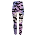 thumbnail image 4 of Yeaiivve Halloween Gift for Women Bat Printed Leggings Butt Lift Tummy Control Workout Legging Elastic High Waist Yoga Pants XL, 4 of 6