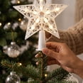 thumbnail image 6 of Christmas Tree Topper, Crystal Star Ornament, LED Light Decor, Multicolor Flashing Effect and Sturdy Reusable Build for Tree Branches, Mantel Shelves and Holiday Gatherings., 6 of 7