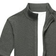 thumbnail image 4 of Mens Full Zip Cardigan Sweaters Slim Fit Stand Collar Casual Solid Knitted Sweater Jacket Coat Outwear, 4 of 4
