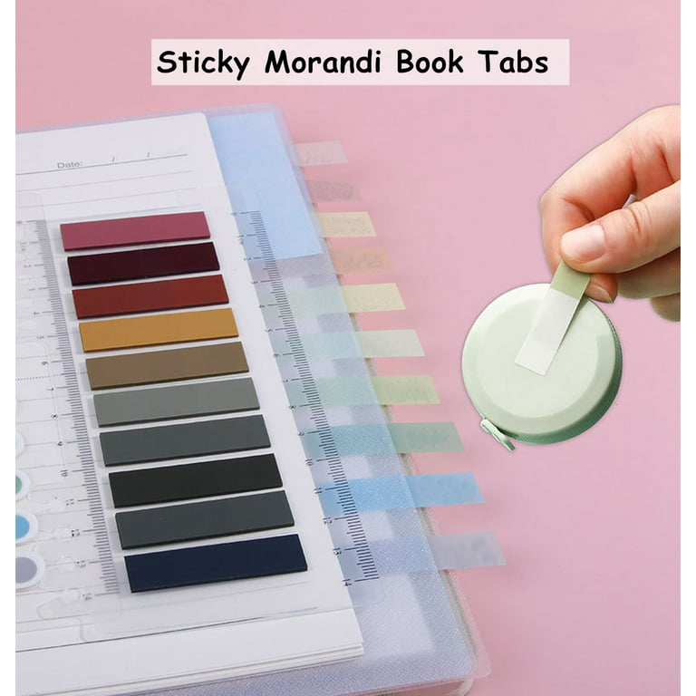 Generic 1200Pcs Page Markers,Morandi Sticky Note Tabs Colored Book