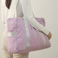 thumbnail image 2 of Bolsa de viaje plegable, bolsa de lona, equipaje de mano, bolsa de lona deportiva, bolsas de mano para aviones, bolsa de fin de semana, bolsa de noche para mujeres y niñas, 2 of 5
