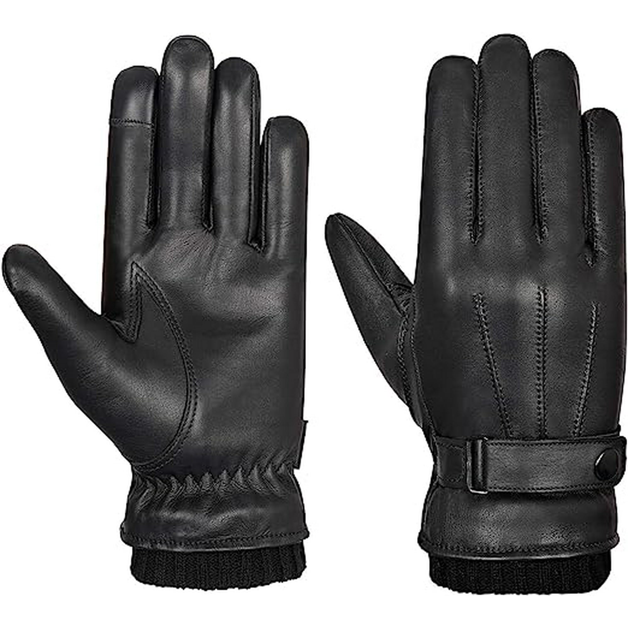 Leather lined gloves mens sale