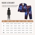thumbnail image 4 of Pofeuu Futuristic Bar Space View Print Womens Pajamas Set Long Sleeve Sleepwear Button Down Nightwear Soft Pj Lounge Sets Button Down Pajamas Women-X-Large, 4 of 7