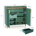 thumbnail image 3 of Modern Small Sideboard Buffet Cabinet with Fluted Doors, Wine Bar & Coffee Bar Liquor Cabinet with Wine Rack and Glass Holders for Home Dining Room, Living Room, 3 of 9