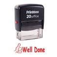 thumbnail image 1 of Printtoo WELL DONE Self Inking Rubber Stamp Office Stationary Custom Stamp-Red, 1 of 1