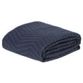 thumbnail image 2 of ZENY Moving Blankets 80" x 72" Economy 12 Packs Polyester Shipping Furniture Pads, Blue/Black, 2 of 11