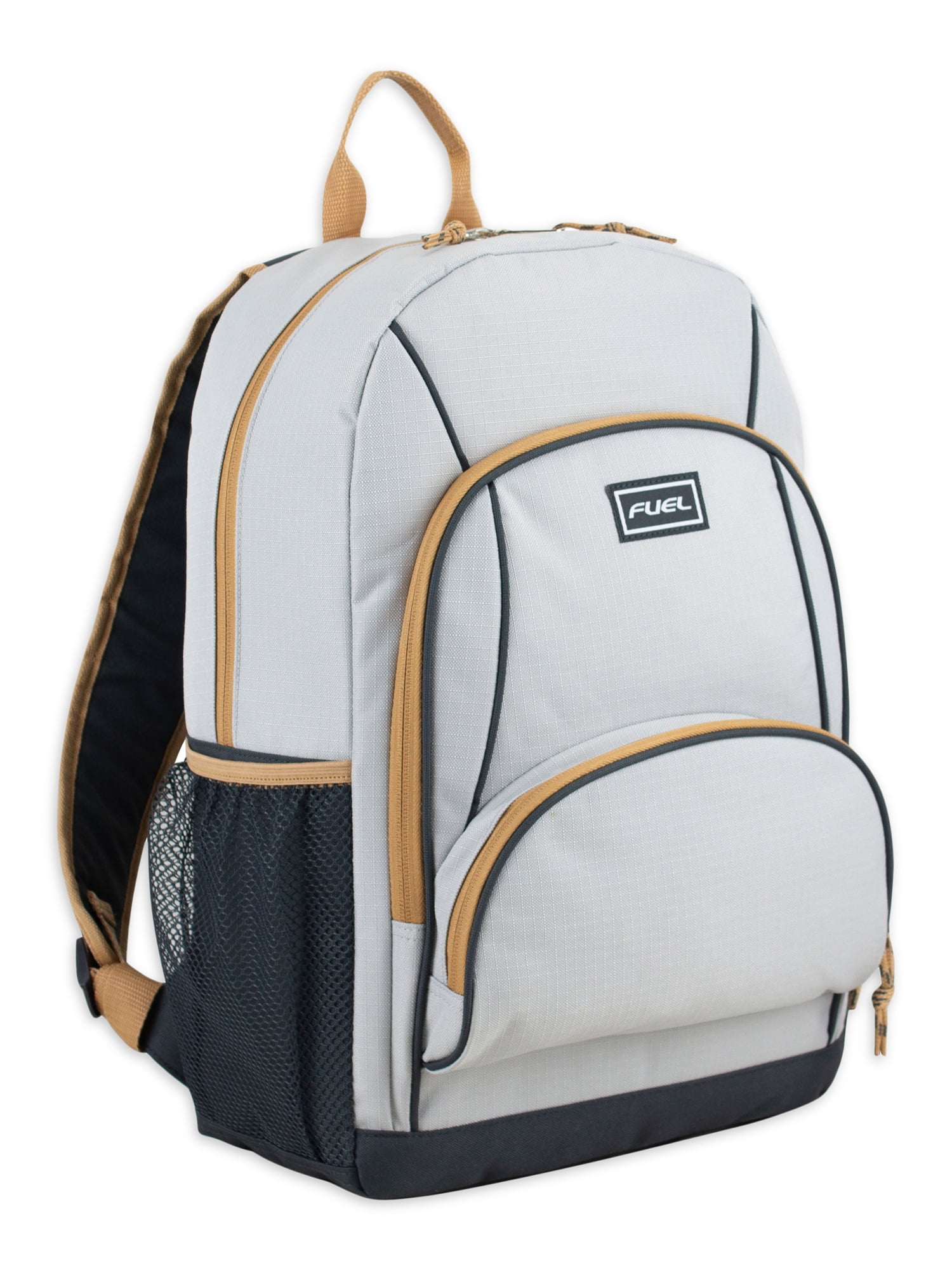 Fuel Unisex Triple Pocket Backpack, Khaki