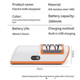 thumbnail image 5 of Electric Knife Sharpener Automatic Adjustable Kitchen Tool for Fast Sharpening Knives Scissors Orange, 5 of 9